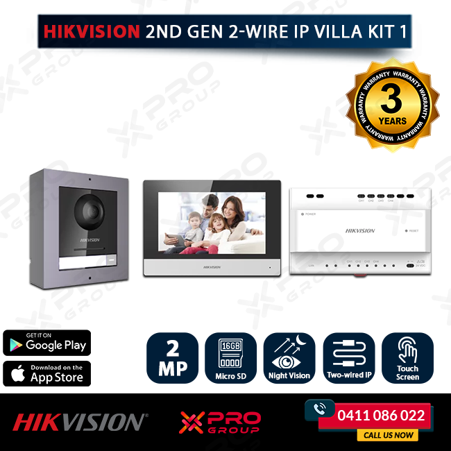 Hikvision 2nd Gen2-Wire IP Villa Kit
